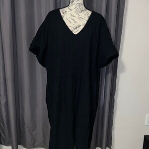 Terra & Sky Black Babydoll Dress